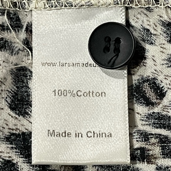 *Lars Amadeus Women's Leopard Print Button Down Shirt Sz M - Picture 12 of 12